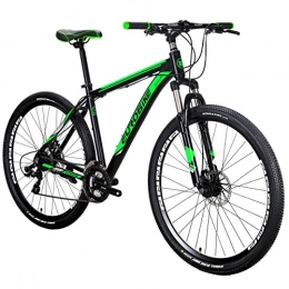 EUROBIKE Bicicleta Eurobike Bicicleta de montaña X9 Bicicleta 29 pulgadas 21 velocidades de doble disco de freno radios bicicleta (verde)