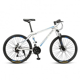 FBDGNG Bicicletas de montaña FBDGNG Bicicleta de montaña para adultos, ruedas de 26 pulgadas, 24 / 27 velocidades, frenos de disco duales con marco de acero al carbono (tamaño: 27 velocidades, color: azul)