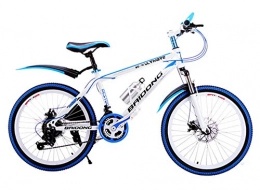 FOYUAN Bicicleta FOYUAN Bicicleta De Montaa De 24 / 26 Pulgadas Bicicleta De 21 / 24 / 27 Velocidad MTB Freno De Disco Doble Bicicleta De Velocidad Variable, Blue-26inch / 21speed