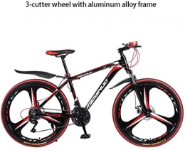 Abrahmliy Bicicleta Freno de disco doble para bicicleta de montaña ligera aleacin de aluminio de 26 pulgadas / acero al carbono 21 / 24 / 27 velocidad bicicleta de montaña absorcin de impactos 3S 8 21 velocidad-24 v