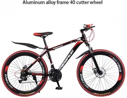 Abrahmliy Bicicleta Freno de disco doble para bicicleta de montaña ligera aleación de aluminio de 26 pulgadas / acero al carbono 21 / 24 / 27 velocidad bicicleta de montaña absorción de impactos 3S 8 21 velocidad-21 v