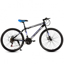 FXMJ Bicicleta FXMJ Bicicleta de 24 Pulgadas Bicicleta de montaña para Adultos, Bicicleta de Confort hbrido de 27 velocidades con Doble Freno de Disco, Suspensin Completa MTB Bicicletas, Black Blue