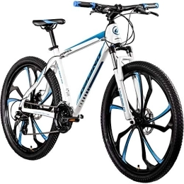 Galano Bicicleta Galano 650B - Bicicleta de montaña (27, 5 pulgadas, 48 cm), color blanco y azul