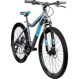 Galano Bicicletas de montaña Galano Bicicleta de montaña 650B Hardtail MTB GX-27, 5 Bike 27, 5 pulgadas 21 velocidades (gris / azul, 45 cm)