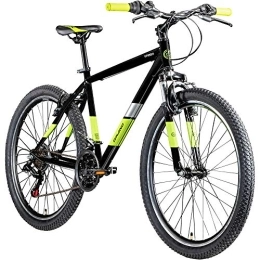 Galano Bicicletas de montaña Galano GA260 Bicicleta de montaña de 26 pulgadas, 21 velocidades, bicicleta de montaña (negro / verde, 46 cm)