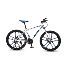GAOXQ Bicicletas de montaña GAOXQ Bicicleta de montaña para Adultos y jóvenes, 21 velocidades 27.5 Pulgadas Bicicletas de montaña Ligeras de 27.5 Pulgadas Dual Disco Frenos DESPENSIÓN Tenedor White Blue