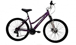 Gotty Bicicleta Gotty Bicicleta de montaña MTB Mujer CRS, Aluminio 26", con suspensión Zoom Gama Alta, Cambio Shimano de 18 velocidades y Frenos de Disco. (Violeta)