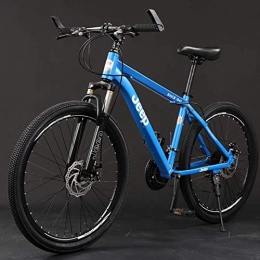 GQQ Bicicleta GQQ Bicicleta de Montaa, 30 Velocidades Bicicletas de Montaa Bicicletas de Marco de Aleacin de Aluminio Ligero Bicicletas de Carretera con Freno de Disco Doble de 26 Pulgadas, Azul
