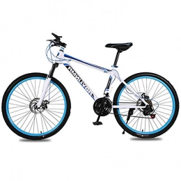 HAOYF Bicicletas de montaña HAOYF Bicicleta De 26 Pulgadas Y 21 Velocidades Bicicleta De Montaa Velocidad De 26 Pulgadas con Freno De Doble Disco, Bicicleta para Hombre / Mujer, Azul