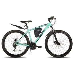 ROCKSHARK Bicicleta Hiland Bicicleta de Montaña 27, 5 Pulgadas Shimano 21 Velocidades con Guardabarros y Bolsa de Sillín Bicicleta para Hombre y Mujer con Horquilla de Suspensión y Frenos de Disco, Verde…