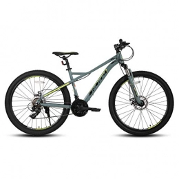 Hiland Bicicleta de montaña de 27,5 pulgadas, 21 velocidades, juvenil, con horquilla de suspensión, Urban Commuter City, color gris