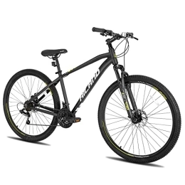 ROCKSHARK Bicicletas de montaña HILAND MTB 29 Pulgadas Negro Shimano 21 Velocidades para Hombres y Mujeres Bicicleta de Montaña Hardtail con Marco de Aluminio de 431 mm y Freno de Disco