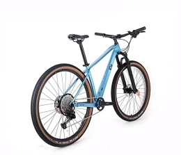 ICE  ICE Bicicleta de montaña MT10 Cuadro de Fibra de Carbono, Rueda 29', monoplato, 12V (Azul, 15')