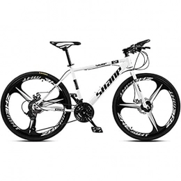 JAJU Bicicletas de montaña de 26 Pulgadas, Bicicleta de montaña rígida con Freno de Disco Doble de 27 velocidades para Hombres Adultos, absorción de Impactos Bicicleta de Velocidad Variable.