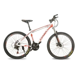 JHKGY Bicicleta JHKGY Bicicleta De Montaña para Jóvenes / Adultos, Bicicleta con Amortiguación De Golpes De 26 Pulgadas Y 21 Velocidades, Bicicleta De Suspensión Delantera Doble De Aleación De Aluminio, Rojo