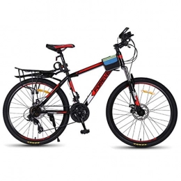 JLASD Bicicletas de montaña JLASD Bicicleta Montaa 26" Bicicletas De Montaa De 21 / 24 / 27 Frame Velocidad Mujer / Hombre MTB Peso Ligero De Acero Al Carbono De Doble Suspensin del Freno De Disco (Color : Red, Size : 21speed)
