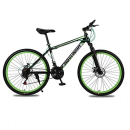 JLASD Bicicletas de montaña JLASD Bicicleta Montaa Bicicleta De Montaa, 26" Bicicletas De Montaa del Marco De Acero Al Carbono, Doble Disco De Freno Y Frente Tenedor, 21 De Velocidad (Color : Green)