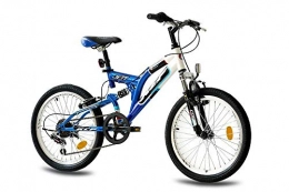 KCP Bicicleta KCP 20" Mountain Bike Kids Jett FSF 6 Speed Shimano White Blue (WB) - (20 Inch)