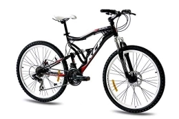 KCP Bicicletas de montaña KCP 26" Mountain Bike Bicycle Attack 21 Speed Shimano Unisex Black - (26 Inch)