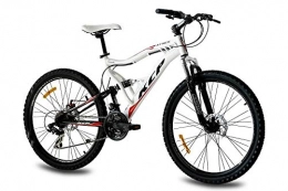  Bicicletas de montaña Kcp - Attack Bicicleta de Montaña, Tamaño 26'' (66, 0 Cm), Color Negro / Blanco, 21 Velocidades Shimano