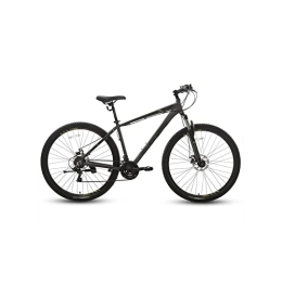 KOOKYY Bicicleta de montaña para hombres y mujeres adultos estudiante bicicleta aluminio doble disco freno carretera 21 velocidad cinturón suspensión horquilla delantera (color: A29143 gris)