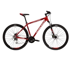 KROSS Bicicleta Kross Hexagon 5.0 - Bicicleta de montaña para hombre (29 pulgadas), color rojo y negro