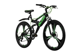 KS Cycling Bicicletas de montaña KS Cycling Bliss Fully-Bicicleta de montaña, Altura, Color Negro y Verde, Unisex Adulto, 26 Zoll, 47 cm