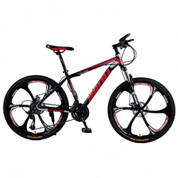 KUKU Bicicletas de montaña KUKU Bicicleta De Montaña con Suspensión Completa De 24 Velocidades, Bicicleta De Montaña para Adultos De 26 Pulgadas, Adecuada para Entusiastas De Los Deportes Y El Ciclismo, Black Red