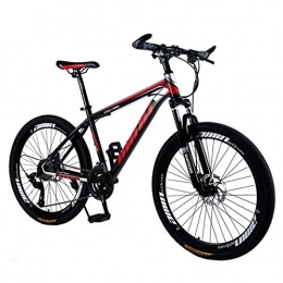 KUKU Bicicleta KUKU Bicicleta De Montaña De Acero con Alto Contenido De Carbono De 26 Pulgadas, Bicicleta De Montaña para Adultos De 24 Velocidades, Adecuada para Entusiastas De Los Deportes Y El Ciclismo, Black Red