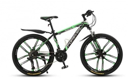 KUYT Bicicletas de montaña KUYT Adulto 24 Pulgadas 10 Rueda de Corte Ultraligera Bicicleta de montaña Doble Freno de Disco Cuadro Acero de Alto Carbono Horquilla absorcin de Impactos, Verde, 27 Speed