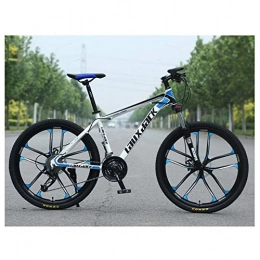 KXDLR Bicicleta KXDLR Bicicleta De Montaa con Suspensin Delantera, Cuenta con Marco De 17 Pulgadas Y De 24 Velocidades con 26 Pulgadas Ruedas Y Frenos De Disco Mecnicos, Azul