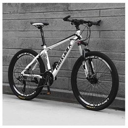 KXDLR Bicicletas de montaña KXDLR MTB 30 De Velocidad De 26 Pulgadas con El Marco De Acero De Alto Carbono De Aceite Doble Freno Suspensión Tenedor De Suspensión Bicicletas Anti-Slip, Blanco