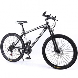 LDDLDG Bicicletas de montaña LDDLDG Bicicleta de montaña de 26 pulgadas, marco de aleacin de aluminio ligero 21 / 24 / 27 velocidad disco freno suspensin delantera (color: negro, tamao: 27 velocidades)