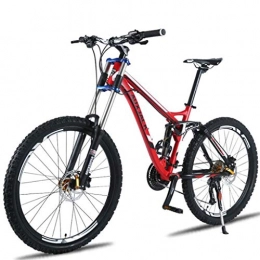 LDDLDG Bicicleta LDDLDG Bicicleta de montaña de 26 pulgadas, marco de aleación de aluminio ligero 24 / 27 velocidades freno de disco de suspensión delantera (color: rojo, tamaño: 24 velocidades)