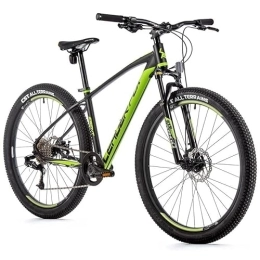 Leader Fox Bicicleta Leader Fox Esent - Bicicleta de montaña (27, 5 pulgadas, 8 velocidades, altura del cuadro: 41 cm), color negro y verde
