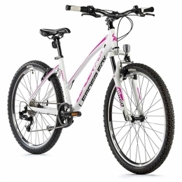 Leader Fox Bicicleta Leader Fox MXC Lady - Bicicleta de montaña (26", aluminio, 8 marchas, S-Ride, Rh41 cm), color blanco y rosa