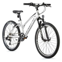 Leader Fox Bicicletas de montaña Leader Fox Spider Girl - Bicicleta de montaña (24", aluminio, 8 marchas, S-Ride), color blanco mate