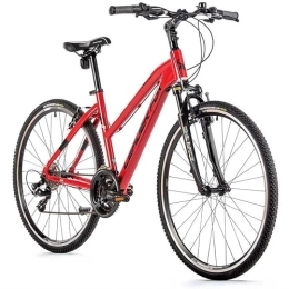 Leader Fox Bicicletas de montaña Leaderfox Leader Fox Away Lady - Bicicleta de cross (28 pulgadas, 21 velocidades, Rh42 cm), color rojo