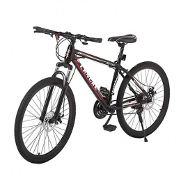 Llpeng Bicicleta Llpeng Masculino y Femenino de 26 Pulgadas de 21 velocidades con Amortiguador de Aluminio de la Bici de montaña de la aleacin, Negro-Rojo