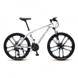MENG Bicicletas de montaña MENG 26 Pulgadas Bicicleta de Montaña 27 Velocidades Dual Disc Freno Mtb Bicicleta para Hombres Mujer Adulto Y Adolescentes / Azul / 27 Velocidad