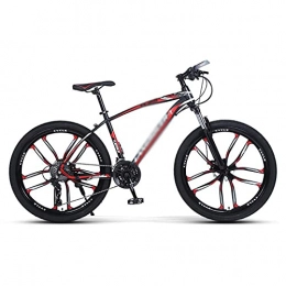 MENG Bicicletas de montaña MENG Bicicleta de Acero Al Carbono de 21 Pulgadas de 21 Pulgadas 21 / 24 / 27 Velocidades con Freno de Doble Disco Bicicleta Urbana para Adultos para Hombre para Mujer / Rojo / 21 Velocidad