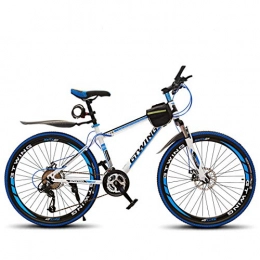 MICAKO Bicicletas de montaña MICAKO Bicicleta Montaña 26'', 24 / 27 Velocidad, Freno de Disco, Full Suspension, Acero Carbono, Azul, 24Speed