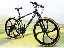 MJY Bicicletas de montaña MJY Bicicleta Bicicleta de montaña con amortiguador de frenos de disco doble de 26 pulgadas, Bicicleta de cambio de una rueda, Bicicleta plegable para hombres y mujeres, 1, 24 Velocidad 6-24