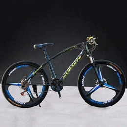 MJY Bicicleta MJY Bicicletas de montaña de 26 pulgadas, bicicleta de cola dura de acero con alto contenido de carbono, bicicleta liviana con asiento ajustable, freno de doble disco, horquilla de resorte, C, 21 vel