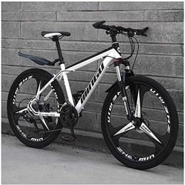 MJY Bicicleta MJY Bicicletas de montaña para hombre de 26 pulgadas, bicicleta de montaña rígida de acero con alto contenido de carbono, bicicleta de montaña con asiento ajustable con suspensión delantera 5-27, 24 v