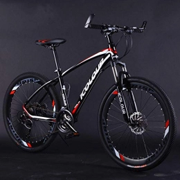 MOBDY Bicicleta MOBDY Bicicleta de montaña de aleacin de Aluminio de 26 Pulgadas de Velocidad Variable de absorcin de Impactos Frenos de Doble Disco para Hombres y Mujeres Bicicleta-Black_Red_21speed