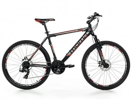 Moma Bikes Bicicletas de montaña Moma Bikes MTB GTT - Bicicleta 26" Btt Shimano profesional, Aluminio, Unisex Adulto, Negro , L (1, 70-1, 79 m)