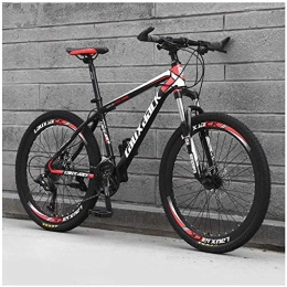 FMOPQ Bicicleta Mountain Bike 30 Speed 26 Inch with High Carbon Steel Frame Double Oil Brake Suspension Fork Suspension Antislip Bikes Black