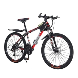 MQJ Bicicletas de montaña MQJ 26"Rueda Doble Suspensión Completa para Hombres Mujer Adulto Y Adolescentes Bicicleta de Montaña 21 / 24 / 27 Velocidad con Mde Acero Al Carbono / Rojo / 21 Velocidad