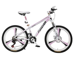MQJ Bicicletas de montaña MQJ Bicicleta de Montaña Bicicleta Adulta Femenina Estudiante 26 Pulgadas 27 Velocidad Variable Aleación de Aluminio de Aluminio Freno de Disco de Doble Disco Bicicleta Rosa a, B